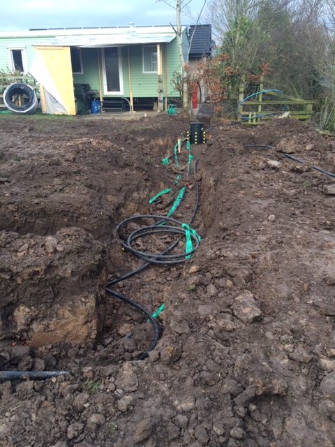 Ground Source Heat Pump - Laying the pipe